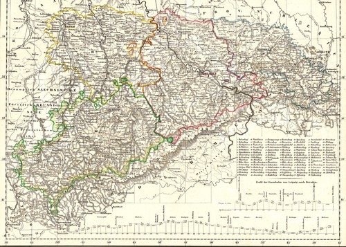 Alte landkarte sachsen weimar - sachsen,
