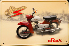 Blechschild Moped Simson  Star  DDR  20 x 30