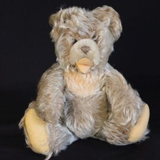 Vintage Steiff Zotty Teddybär. Sitzend mit beweglichen Armen und Beinen mit K...