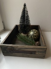 Holz Deko Kiste Tablett Shabby Impressionen Landhaus Utensilo Schublade Aufbewah