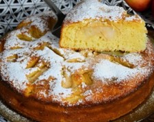 Bio hausgemachter Apfelkuchen
