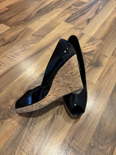 Schwarze lack sandalen - sandalen,, leder