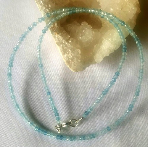 Aquamarin kette unbehandelt - aquamarin,