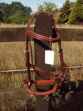 Eleganter Kappzaum aus Leder Gr. XX-Full / Kaltblut XL extra groß,hellbraun