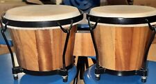Profi Bongo Trommeln Percussion Instrument Doppelbongo Holz Latin Congas Drums