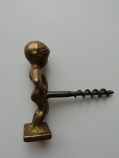 Korkenzieher 1970er Jahre Messing Männeken Piss, 8,5cm groß- Vitrinenstück