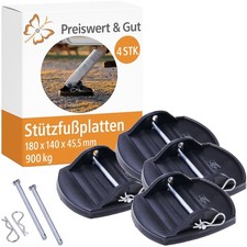 4 Stützplatten Wohnwagenstützen Stützen Wohnwagen Caravan Anhänger Kurbelstützen