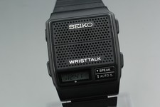 Rare Vintage [MINT] SEIKO WRISTTALK A964-4A00 Black Quartz Digital Watch JAPAN