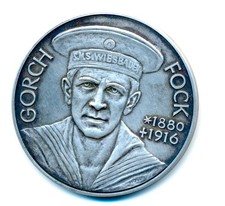 Seltene Silbermedaille von Albert Holl - Gorch Fock -S.M.S Wiesbaden