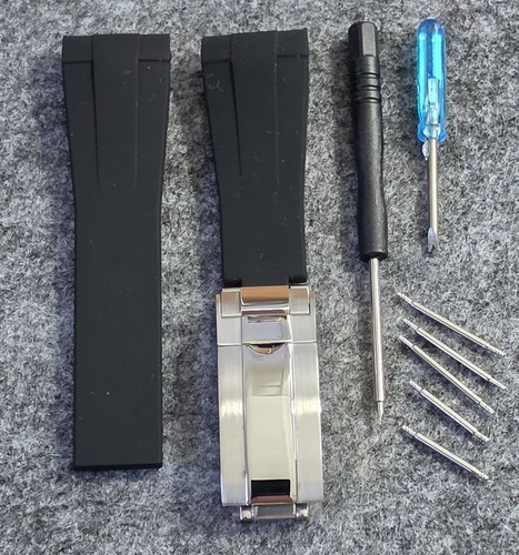 Uhrenarmband silikon schwarz - silikon,