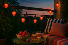 🍓LED Lichterkette Erdbeere