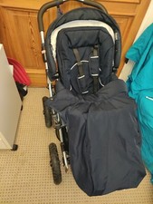 Emmaljunga Mondial Duo Kombikinderwagen navy NP war 1300€,für Stadt und Waldlauf