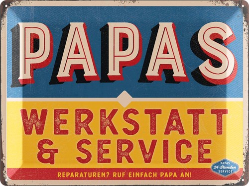 Xxl blechschild papas - xxl,