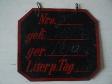 Altes Blechschild Stalltafel