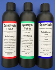 540 ml Cyanotypie Set, Cyanotype, Blaudruck, Blaufärben