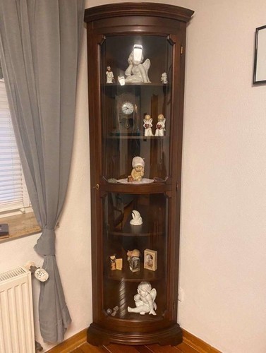 Biedermeier vitrine nussbaum - vitrine,