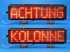 LED-Leuchtschrift mit Text Achtung Kolonne Halter 90°, Hella