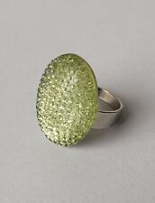 Schöner Ring Gr. 52 ( 16,5 mm) silberfarben schimmernd Peridot-farbig Schmuck