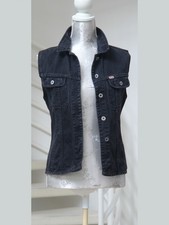True Vintage: Mustang Damen Jeans Weste schwarz, tailliert, Größe M, cool!