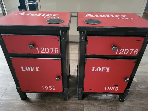 Nachtschrank industriedesign - nachtschrank,