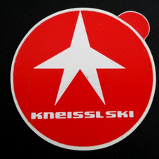 Werbe-Aufkleber Kneissl Ski Alpin Wintersport Langlauf 80er Jahre  Ø 11 cm