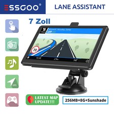 ESSGOO 7 Zoll Auto LKW GPS Navigationsgerät Navi Tragbar Kostenlose DE-EU-Karte