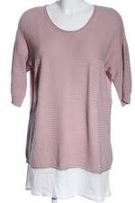 ODEON Strickkleid Damen Kleid Gr. DE 38 pink-weiß Casual-Look