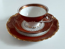 RW 1 Bavaria Rudolf Wächter rot-gold  3tlg. Sammeltassengedeck