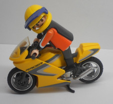 Biker mit Motorrad  Motorsport Motorradfahrer Figur Racing Zubehör Playmobil