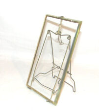 antiker ART DEKO- TISCHRAHMEN, GLAS -Messinggestell, um 1920-30, vergoldet,11x17