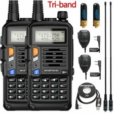 BAOFENG 10W 2800MAH TRI -BAND HANDFUNKGERÄT WALKIE TALKIE FUNKGERAT 128KANÄLE DE
