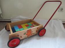 Bausteinwagen mit Plastikbausteinen-VEB Vero Olbenhau,unbespielt in OVP,DDR