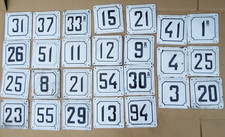 ANTIKES EMAILLESCHILD HAUSNUMMER HAUSNUMMERNSCHILD EMAIL STRASSE 21 x 21 ALT