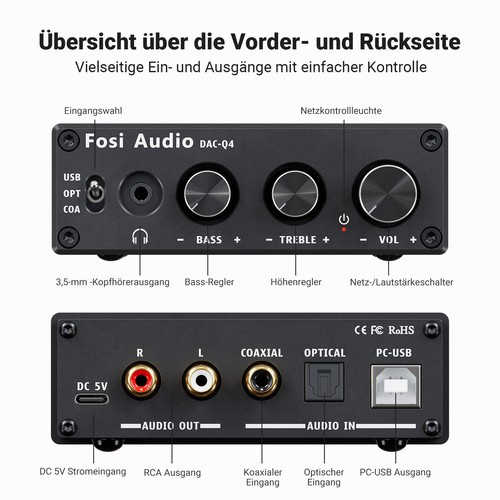 Fosi audio kopfhörer - fosi, q4