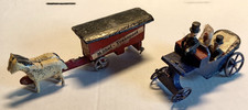 Vokskunst Erzgebirge Pferdekutsche Miniatur antik Möbelwagen Hochzeitskutsche