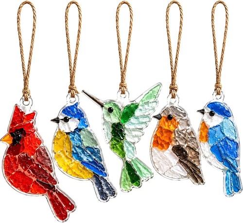Acryl vögel sonnenfänger - 5x,