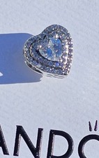 Pandora Zirkonia Herz Charm Weiß Neu