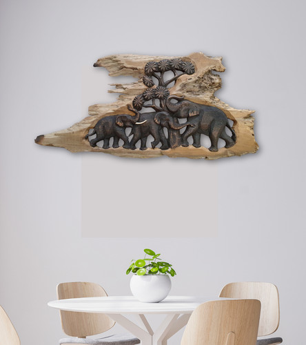 Wandbild thai elefanten - thai,