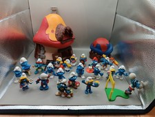 Schlumpfdorf mit 21 Schlümpfen und 2 Schlumpfhäuser Schleich 