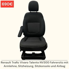 Renault Trafic Vivaro Talento NV300 Sitz Fahrersitz Armlehne Airbag Sitzheizung