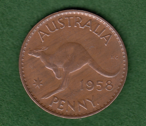 Australien 1958 penny - australien,