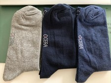 3 Paar Socken Junge 35-38, hellgrau, blau, dunkelblau