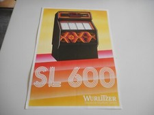 Deutscher Flyer für Wurlitzer Musikboxen SL 600