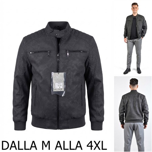Kunstlederjacke herren grau - kunstlederjacke,