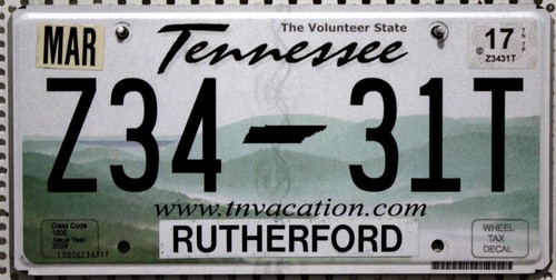 Tennessee nummernschild usa - nummernschild,