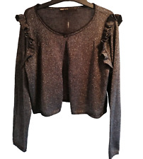 w. NEU* festlich hübsch Glitzer Bolero 38/40 schwarz superweichJäckchen Cardigan