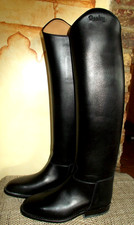 Derby Leder Stiefel, schwarz