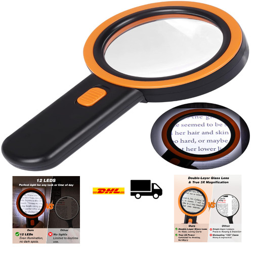 Aixpi leselupe mit led - mit, licht