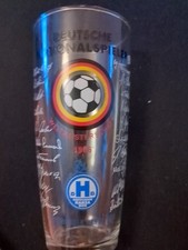 Glas. WM 1966.  Fan Artikel. Bundesliga. Druck Autogramme. Bayern.. HSV. DFB 