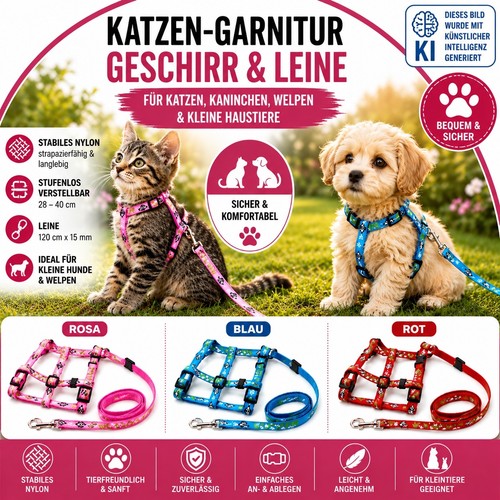 Katzen hunde geschirr - katzen,